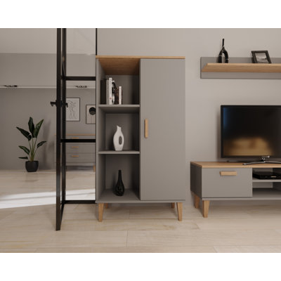 Amirah 120cm H x 80cm W Standard Bookcase