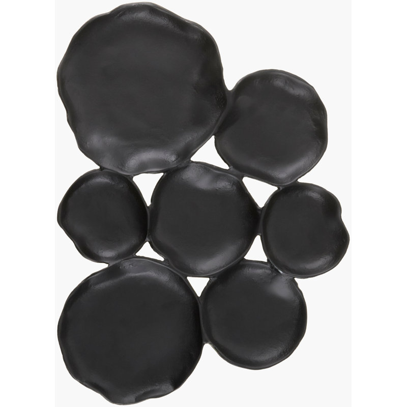 Solid Brass Wall Mounted Sculpture, Black