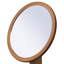 Miroir de maquillage de 9,5 po de hauteur et en bois sur piédestal - noyer ,
