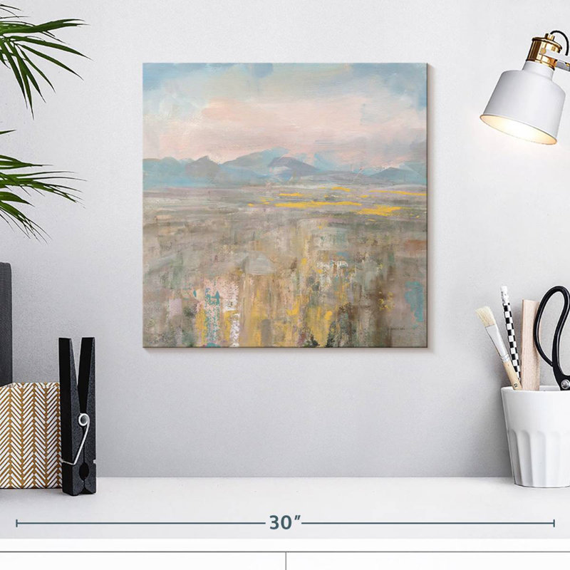 Distant Mountains, 16" H x 16" W