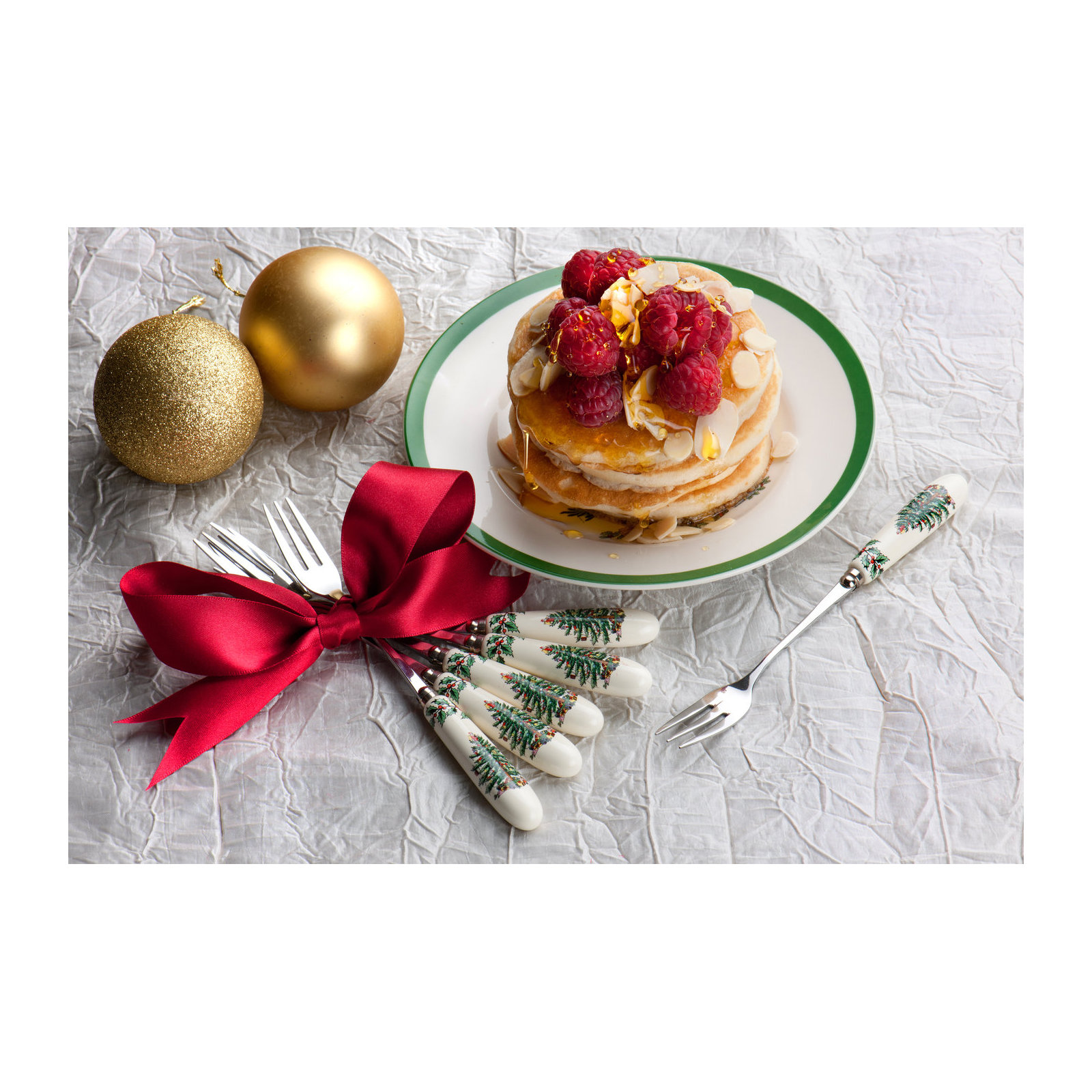 Spode Christmas Tree Pastry Forks