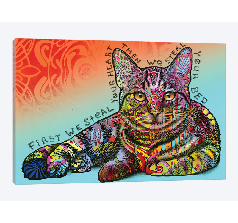 «Steal Your Bed» par Dean Russo - impression sur toile tendue, 8 po x 12 po x 0,75 po, Toile tendue