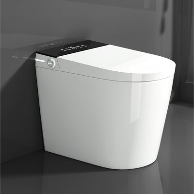 Toilette Smart Bidet - Fonction automatique, siège chauffant, séchage à l'air chaud, ouverture compacte, chasse d'eau,