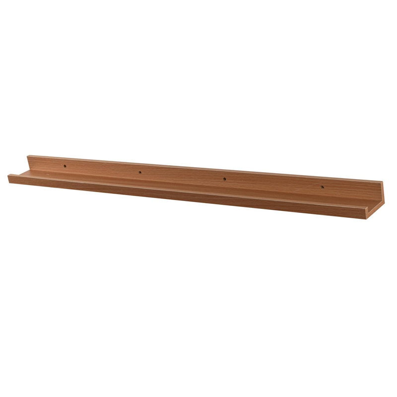 Harbour Housewares - Floating Picture Ledge Wall Shelf, 4.5cm H x 32.5cm W x 8.5cm D, Brown