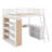 Full Size Loft Bed With Shelves And Desk-1062870972