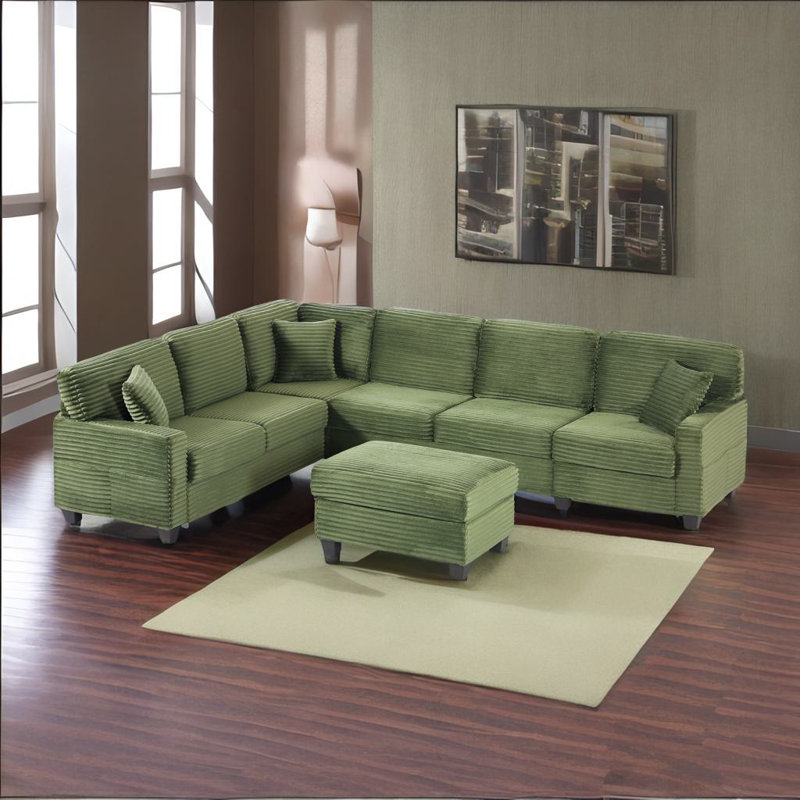 Canapé modulaire en U, Vert