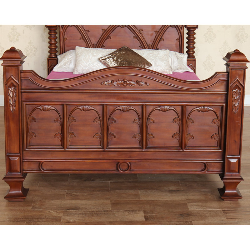 Solid Wood Bed, Wax Polish, Super King (6')