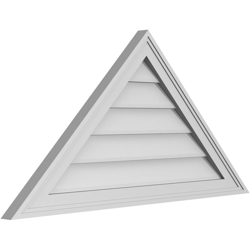 Ventilateur à pignon en uréthane non fonctionnel à fixation triangulaire brun clair 12/12, H 19 po x l 38 po x P 1,5 po