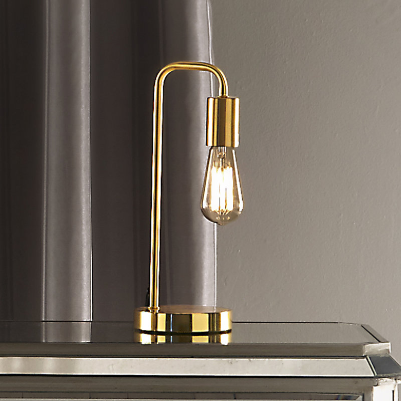 Aydan Metal Desk Lamp, Satin Brass