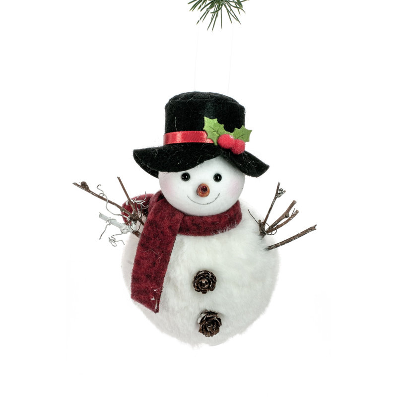 Bonhomme de neige blanc debout
