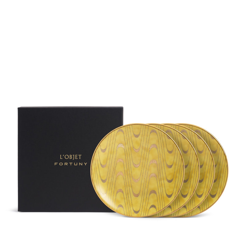 Fortuny Apollo Canape Plates (Set Of 4) - Yellow