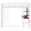 Lit mezzanine simple en métal avec 2 tablettes et un bureau-662005120
