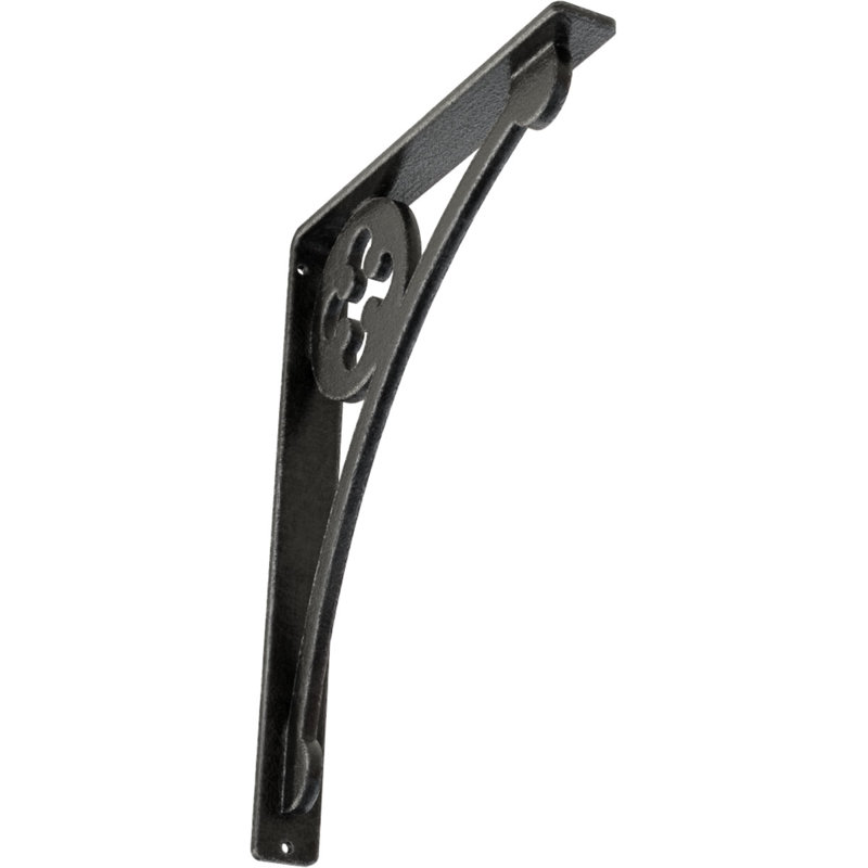 Support en fer forgé Crawley, Étain antique, H 12 po x l 1,5 po x P 10 po