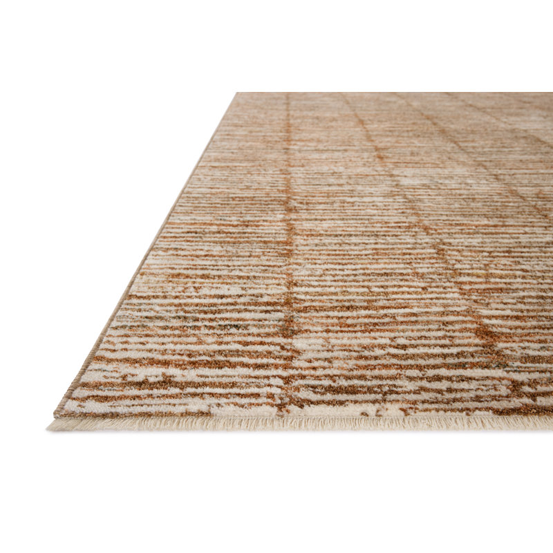Loloi Nellie Terracotta / Ivory Area Rug, Rectangle 6'3" x 9'6"