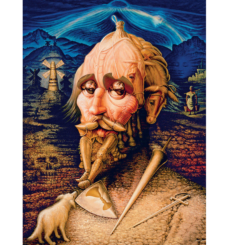 Amitie de Don Quichotte, H 24 po x l 18 po