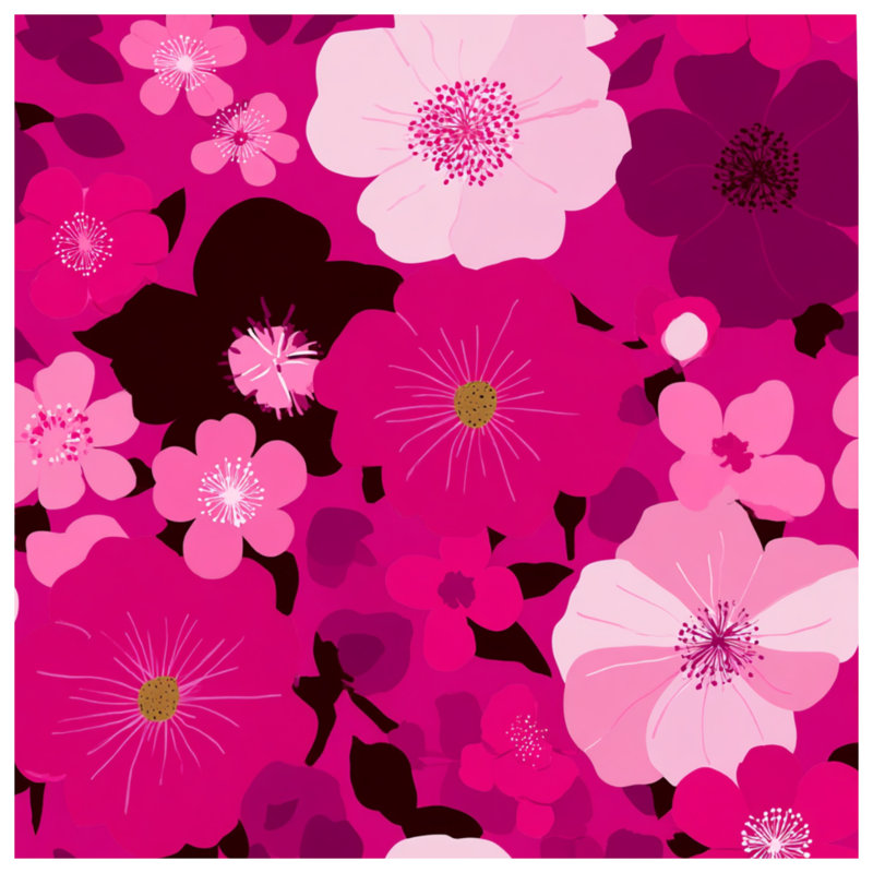 Fleurs, édredon floral, bohème bohémien, Édredon simple, Motif floral rose