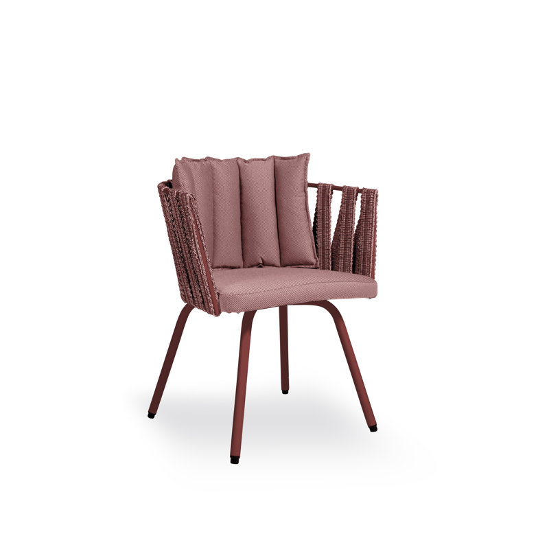 Anthea Aluminum Outdoor Lounge Chair, Garnet