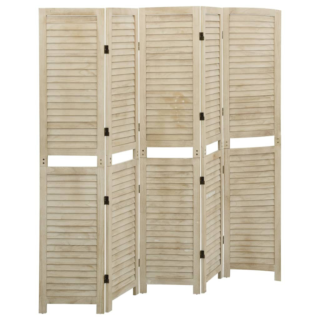 Allegheny 175cm W x 165cm H 5 - Panel Solid Wood Folding Room Divider