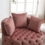 Mobilier, fauteuil d'appoint / fauteuil demi-tonneau classique pour salon / fauteuil de loisir moderne (rose)-1613462242
