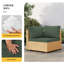 Ensemble de conversation 5 pièces en rotin beige avec décorations beiges pour l'extérieur-313129322