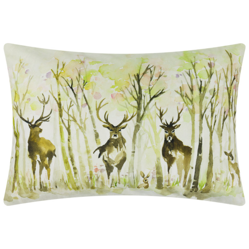 Housse de coussin en velours doux cerf 12 po x 20 po