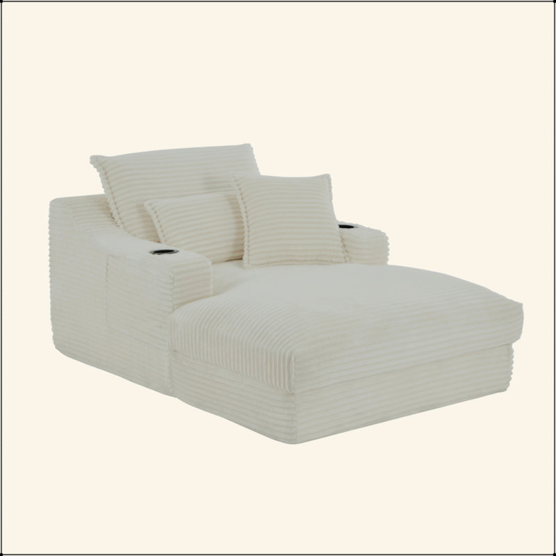 Canapé à compression confortable de 47,24 pouces de style moderne avec coussin unique, chaise longue pour salon, chambre à coucher, appartement, bureau