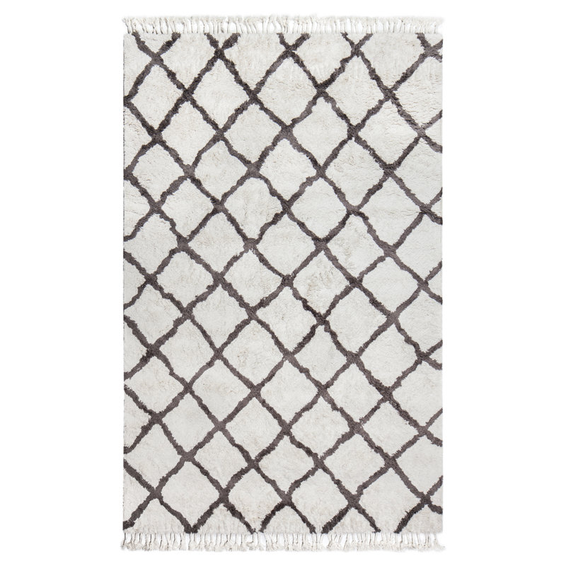 Tapis ivoire / gris Cedartown, Rectangle 4 pi x 6 pi