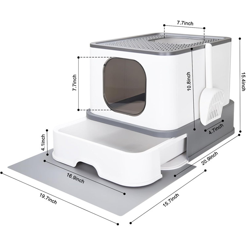 Maumee Plastic Self-Cleaning Litter Box