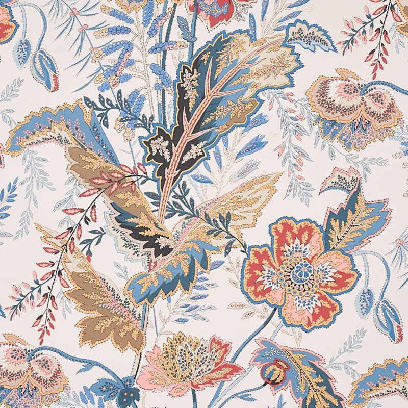 Papier peint Sandoway Vine, Rouge/bleu