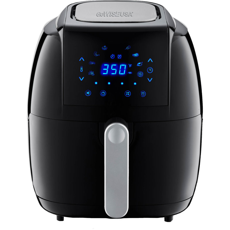 GoWISE USA GW22921-S 8-in-1 Digital Air Fryer with Recipe Book, 5.0-Qt, Black
