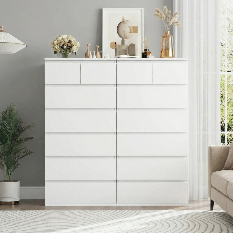 7 - Drawer Dresser, White