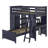Herminda Twin Solid Wood L-Shaped Bunk Beds with Bookcase-588616053
