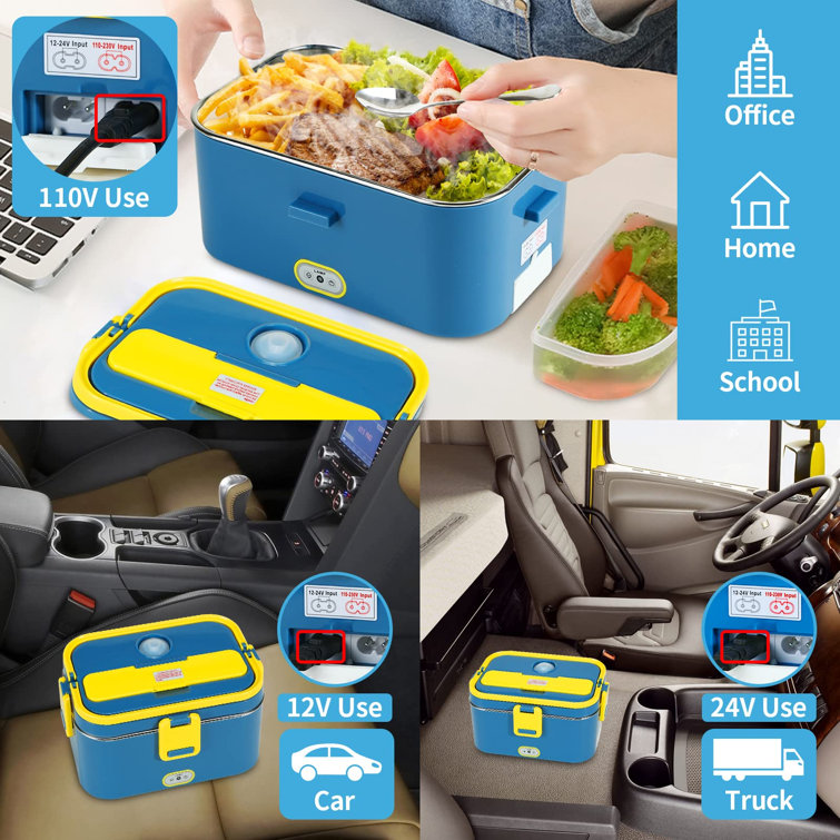 Prep & Savour Food Heating Lunch Box - Premium Quality Portable Electric  Insulated Black Lunch Box, Food Warmer And Heater- Perfect For Picnics,  Travelling, Office And On-site Lunch Break & Reviews