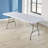Raymore Rectangular Fold-in-Half Portable Folding Trestle Table-1746619230