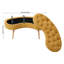 Chenille Upholstered Storage Bench