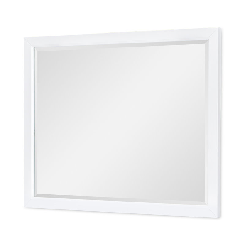 Miroir biseauté pour commode Arantxa, Blanc