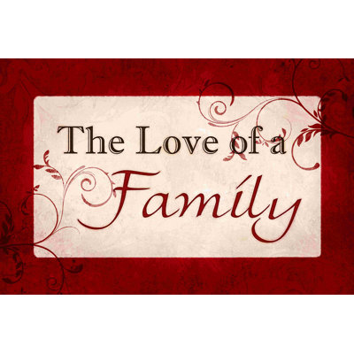 «Family Love», art textuel sur toile tendue