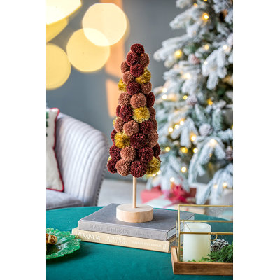  Figurine petit arbre de Noël, décoration de table de Noël arbre 6,7 x 6,7 x 20 po, arbre de Noël café