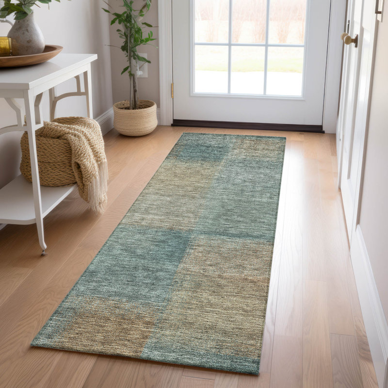 Tapis d'intérieur / extérieur antidérapant Neysa, Tapis de couloir 2 pi 3 po x 7 pi 6 po