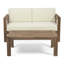 Table basse en bois, coussins, dossier ajouré élégant à lattes, mobilier beige et brun : Table douce, Water