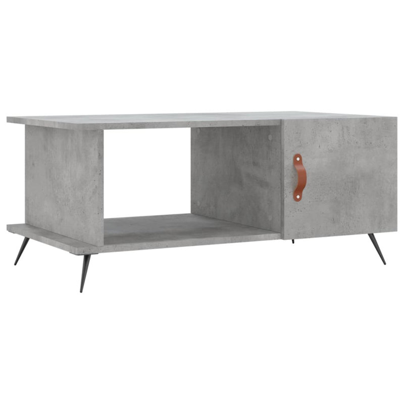 Aina Four Leg Coffee Table with Storage, Concrete Grey