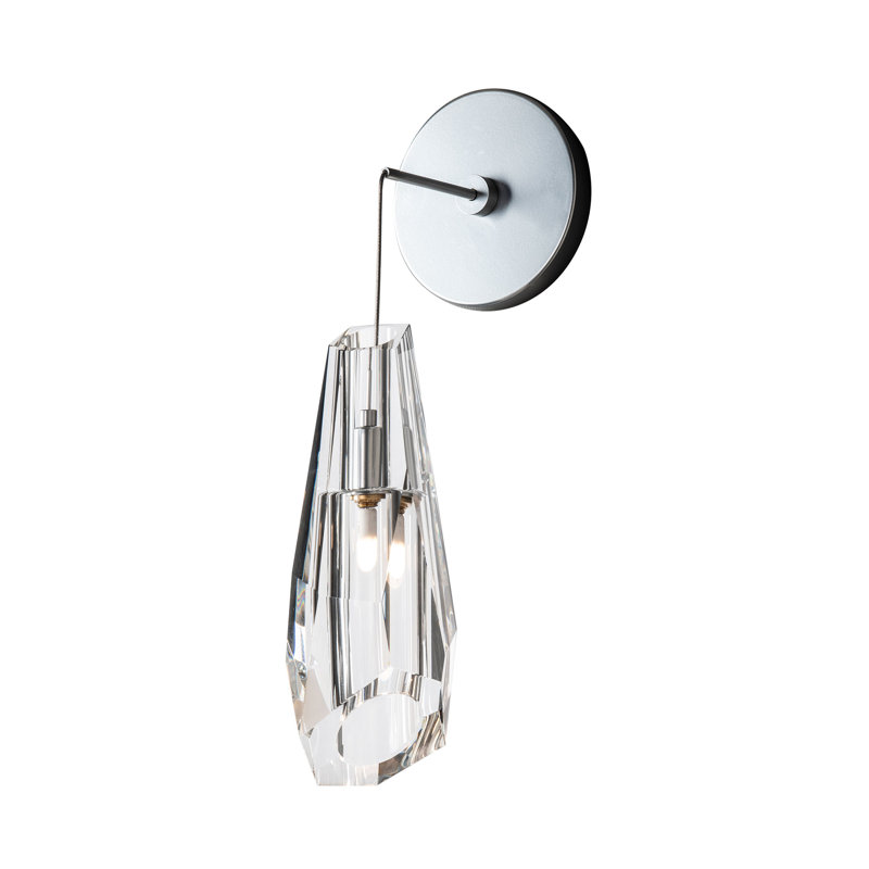 Luma Metal Armed Sconce, Sterling
