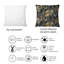 Carré, feuilles tropicales noires et dorées II - Coussin décoratif imprimé moderne-60159487