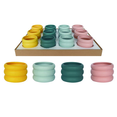  Mini Ceramic Tubular Container in PDQ S/12 Home Decorations Spring