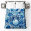 Couvre-lit matelassé bleu abstrait toutes tailles-129134331