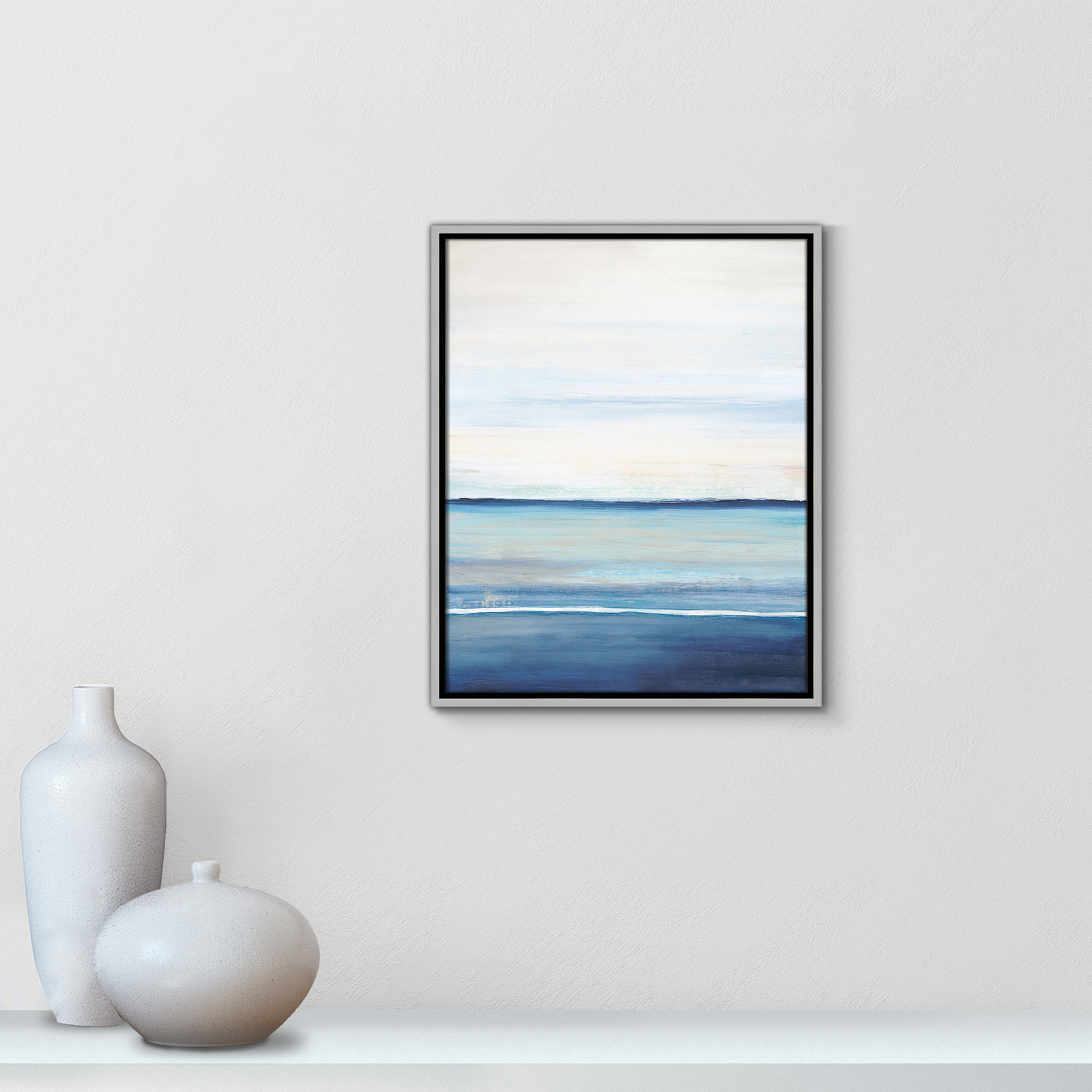 Emmit "Distant Whispers" Print by Filippo Ioco, 21.5" H x 17.5" W x 2" D, Silver Framed Canvas