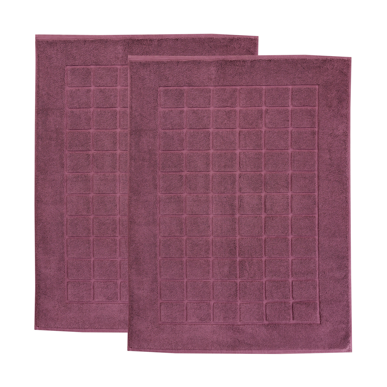 Cotton Bath Mat, Plum
