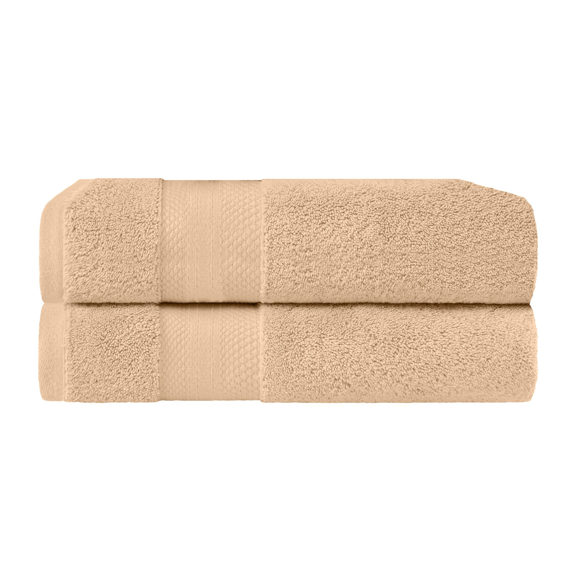 Finnian Ultra-Plush Heavyweight, 100% Turkish Towel Collection, Bath Towels - 2 Pack, Hazelnut