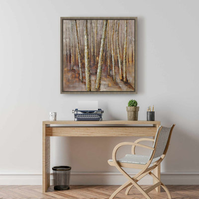 Toile encadrée pour chambre «Forest Trees Brown» | Décoration intérieure