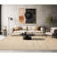 Tapis oriental beige en laine tissé à la main de style contemporain uni-175374945